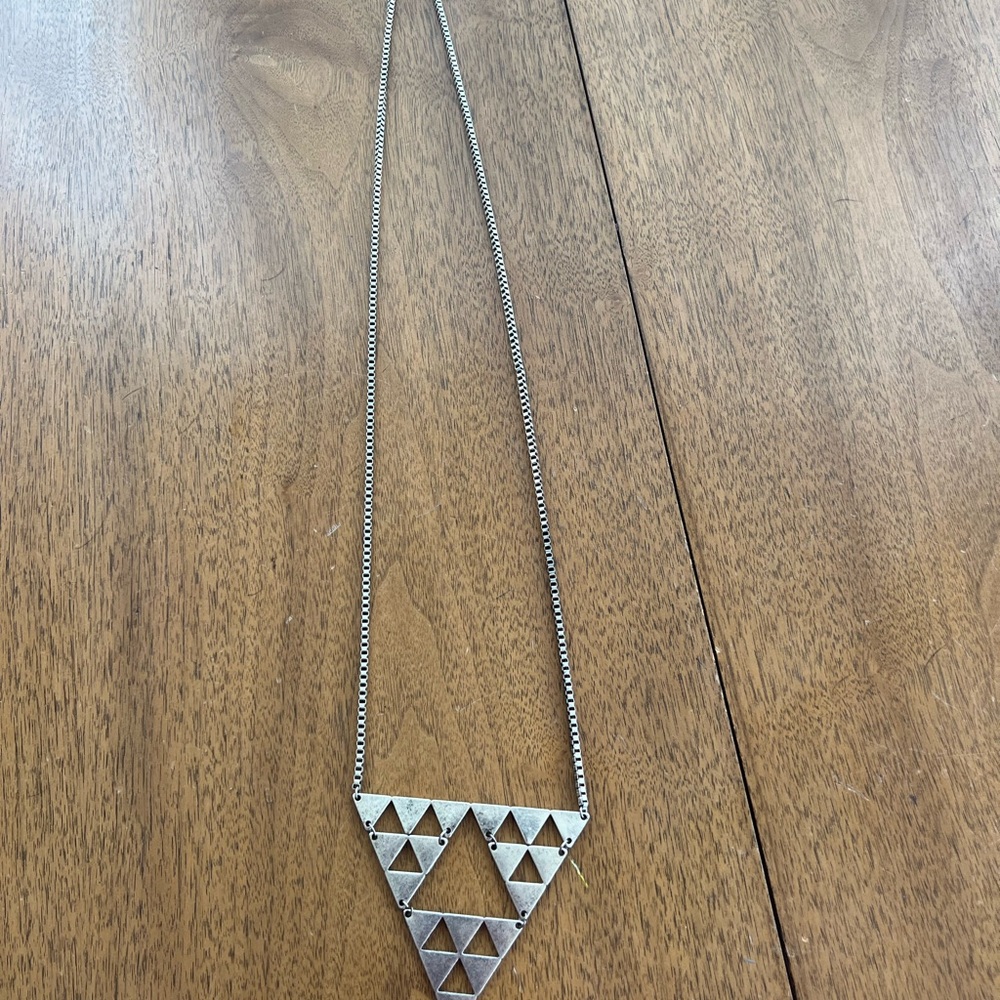 Geometric Silver Necklace